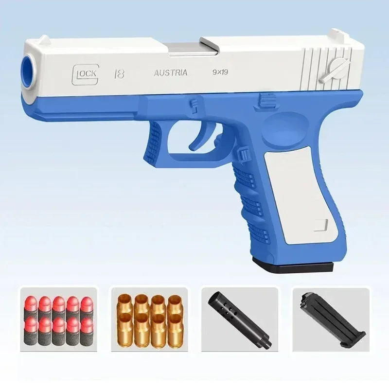 Pistola de Juguete M1911 – Lanzadora de Balas Suaves, Recargable y Segura para Juegos al Aire Libre