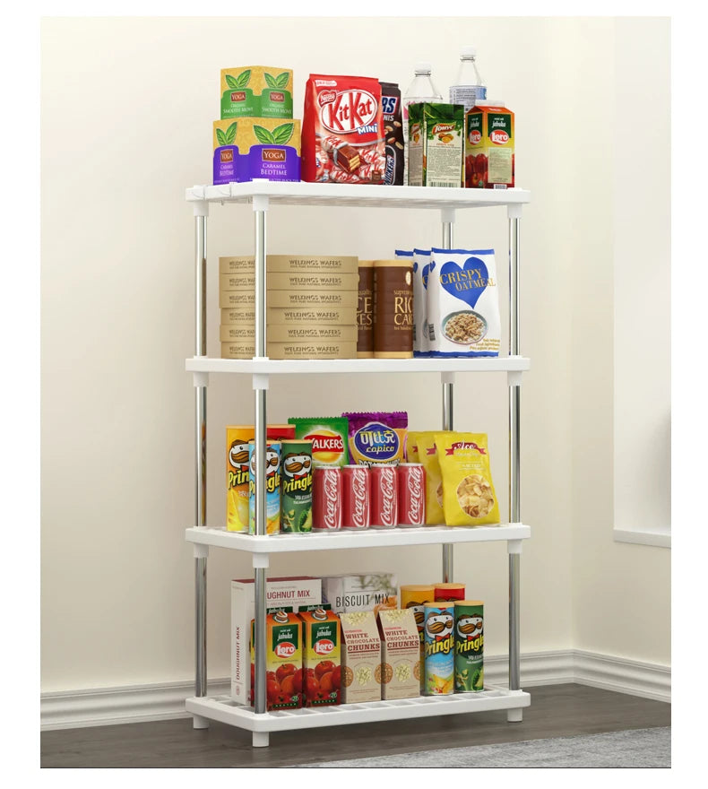 Estante Multifuncional de 4 Niveles – Organizador de Piso para Baño, Cocina y Sala