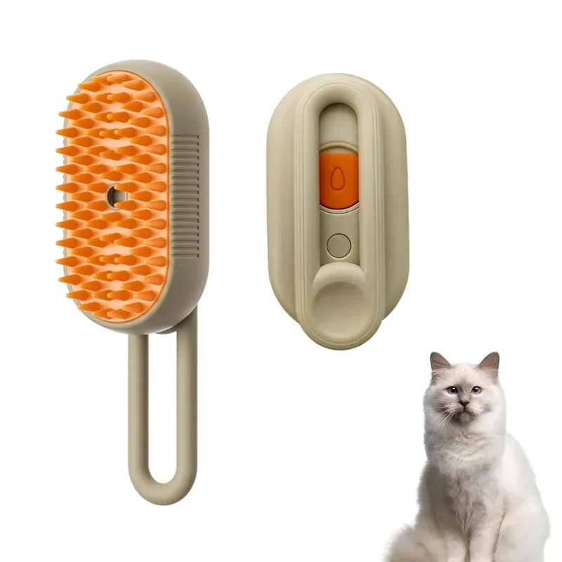 Peine con Spray de Vapor para Mascotas – Removedor de Pelo y Humidificador para Gatos y Perros