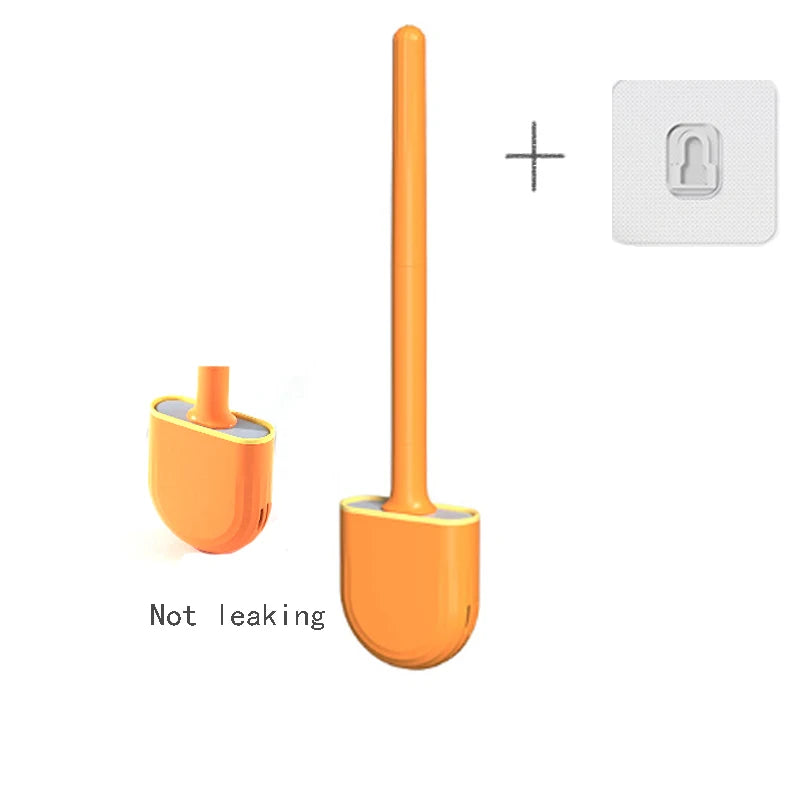 Cepillo de Baño Colgante con Soporte – Cerdas Suaves de Silicona y Mango Largo Antideslizante