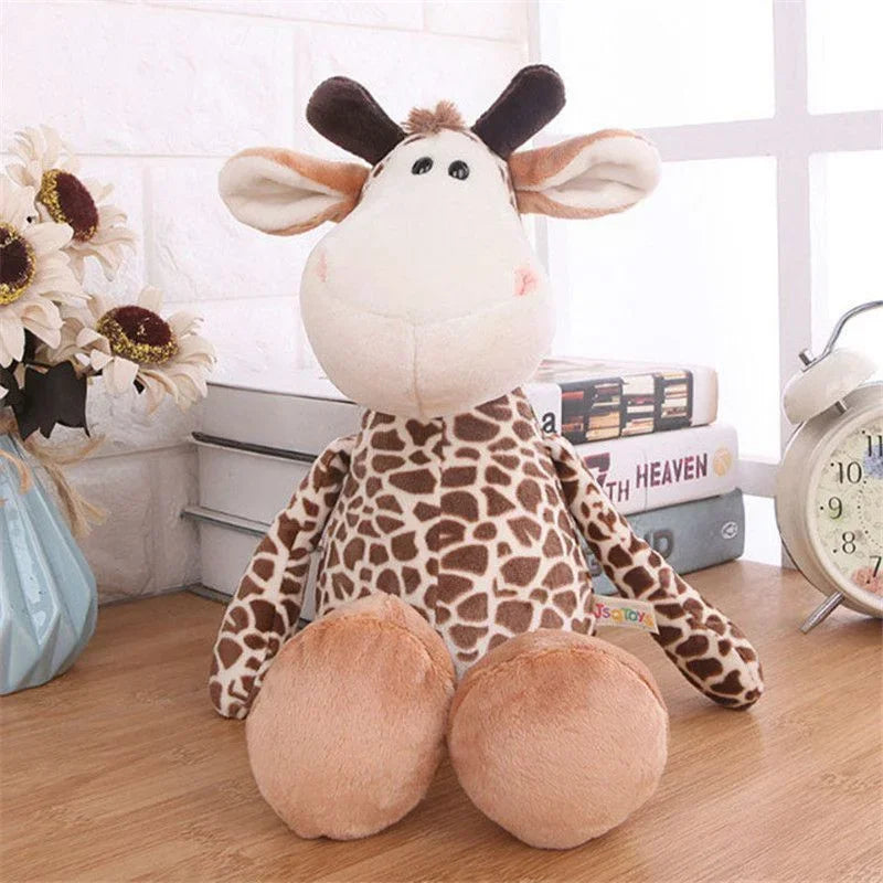 Peluches Kawaii de Animales de la Jungla 25cm – Juguetes de Selva: Perro, Cebra, Elefante, León, Zorro y Jirafa – Regalo de Cumpleaños para Niños