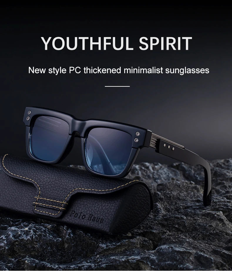 Gafas Polarizadas Clásicas Cuadradas Punk 2025 – UV400 Lentes Vintage Steampunk para Hombre