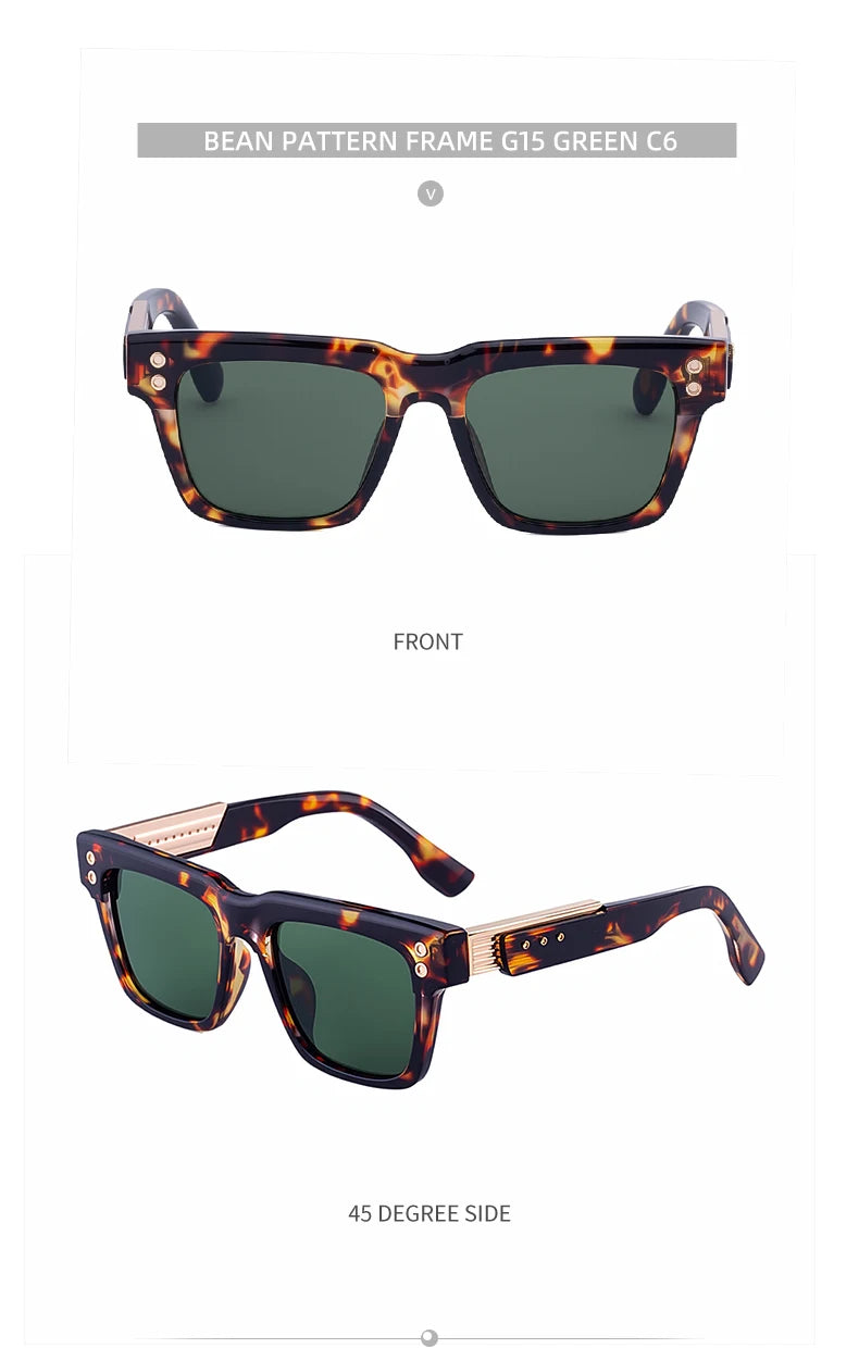 Gafas Polarizadas Clásicas Cuadradas Punk 2025 – UV400 Lentes Vintage Steampunk para Hombre