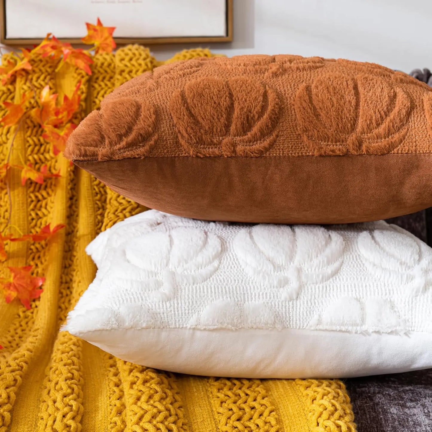 🎃 Fundas de Cojín Otoño-Halloween – Pack de 2 (18x18")