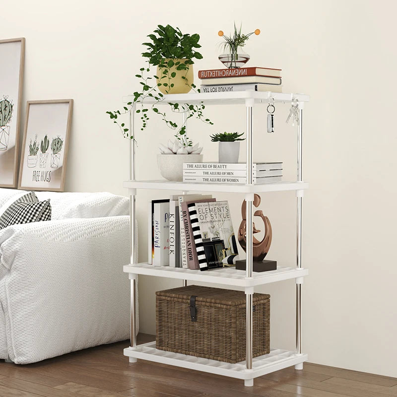 Estante Multifuncional de 4 Niveles – Organizador de Piso para Baño, Cocina y Sala