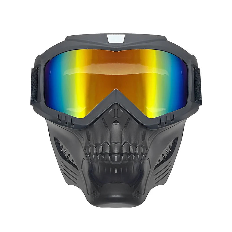 🏍️ Gafas y Mascarilla Táctica para Motocicleta – Anti-Viento y Resistente a Impactos