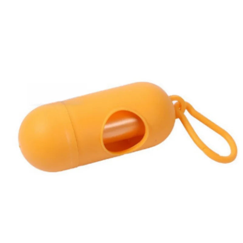 Dispensador Portátil de Bolsas para Popó – Diseño Tipo Cápsula con Gancho para Perros y Gatos