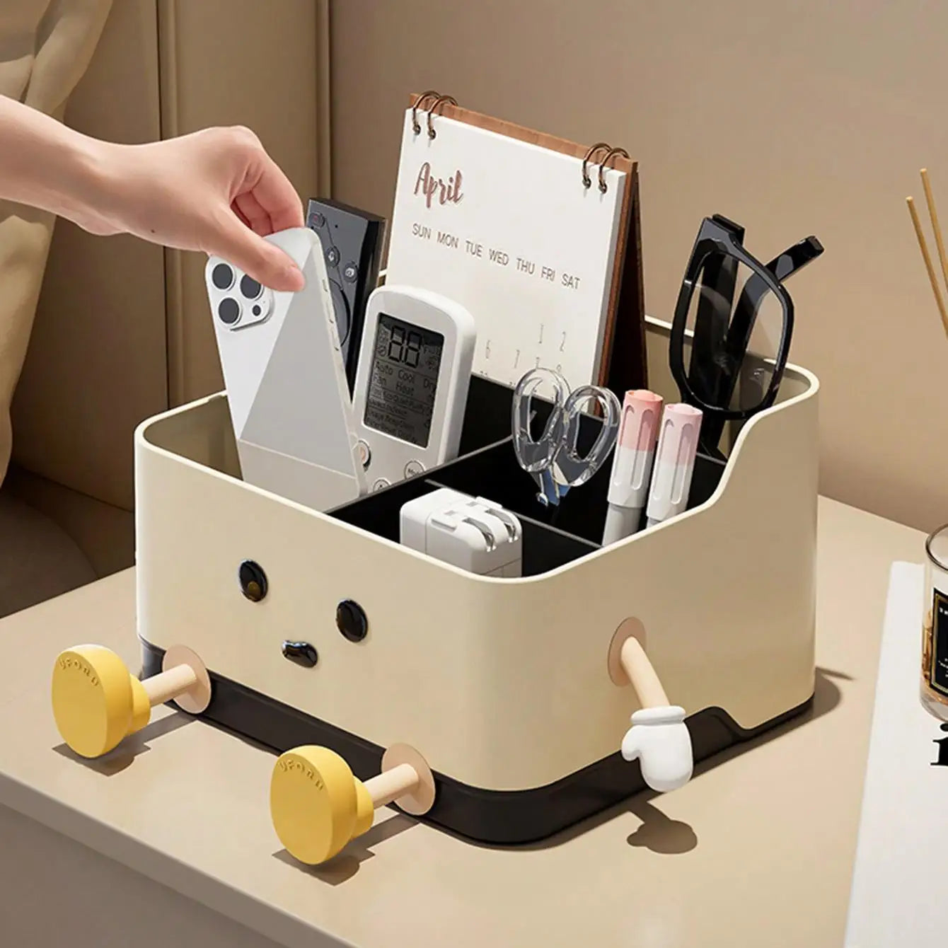 Caja Organizadora Multifuncional de Escritorio – Estante para Cosméticos y Artículos Personales