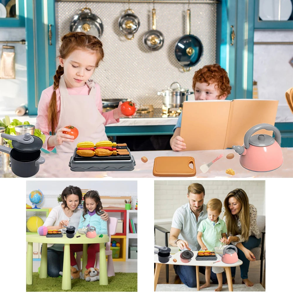 Set de Cocina para Niños 59/69 Piezas – Juego de Cocina con Ollas, Sartenes y Utensilios de Juguete, Juego de Roles Educativo para Niñas y Niños