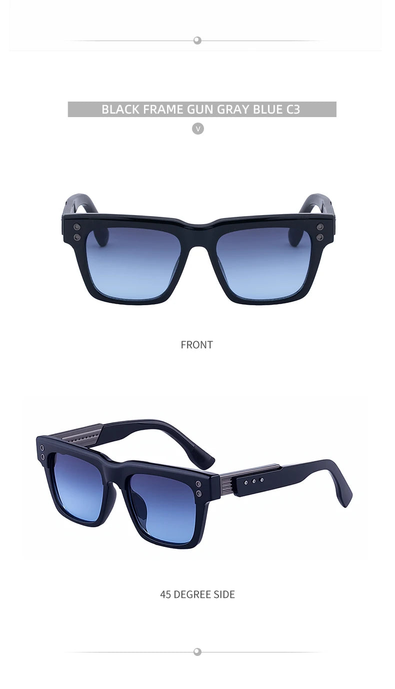 Gafas Polarizadas Clásicas Cuadradas Punk 2025 – UV400 Lentes Vintage Steampunk para Hombre