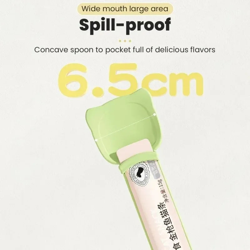 🐾 Cuchara Dispensadora de Alimento para Gatos – Lickable Feeder Spoon