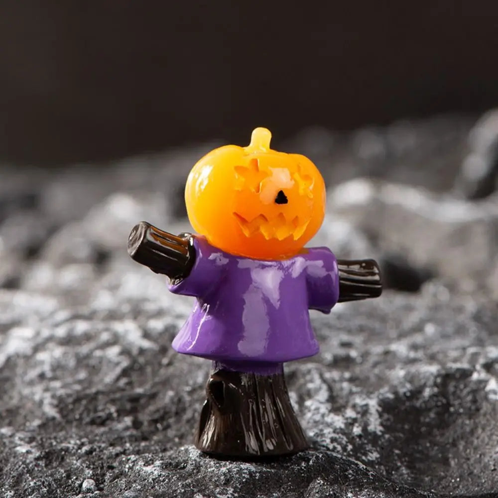 Figuritas de Halloween – Calabaza, Esqueleto y Fantasma en Resina | Miniaturas Decorativas para Fiesta y Hogar