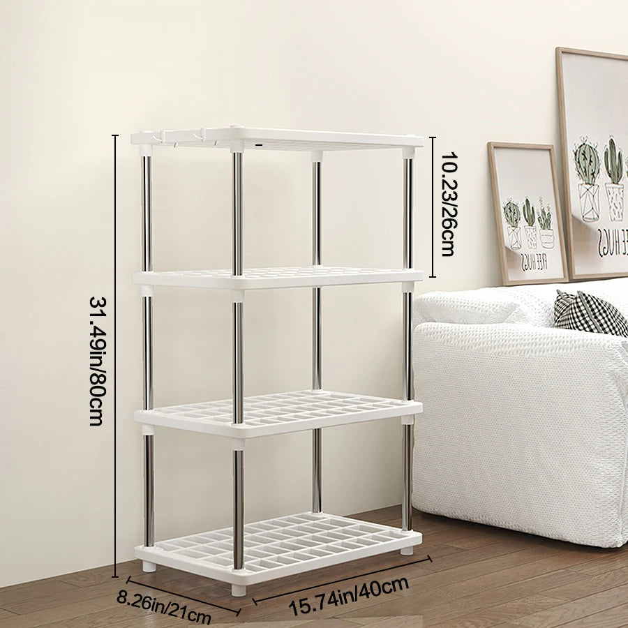 Estante Multifuncional de 4 Niveles – Organizador de Piso para Baño, Cocina y Sala