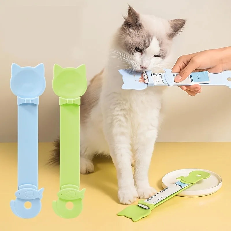🐾 Cuchara Dispensadora de Alimento para Gatos – Lickable Feeder Spoon