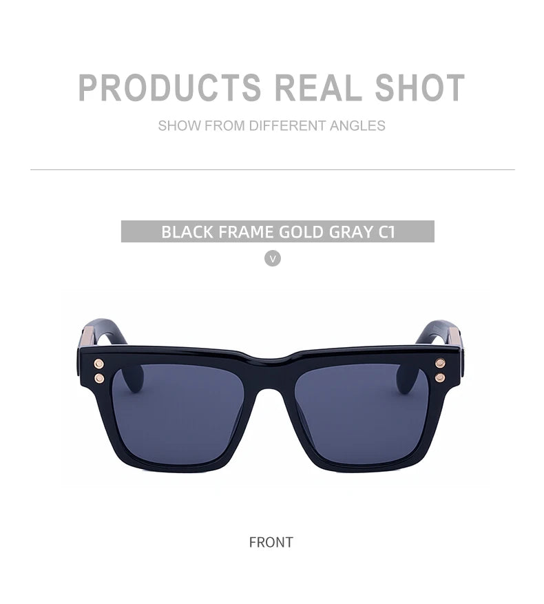 Gafas Polarizadas Clásicas Cuadradas Punk 2025 – UV400 Lentes Vintage Steampunk para Hombre