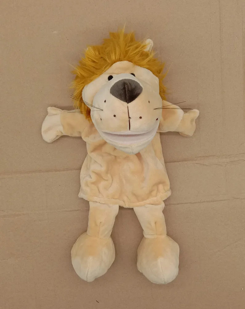 Marioneta de Peluche 35cm – Juguete de Mano de León, Elefante y Cerdito – Juego Padre-Hijo, Regalo de Cumpleaños para Niños