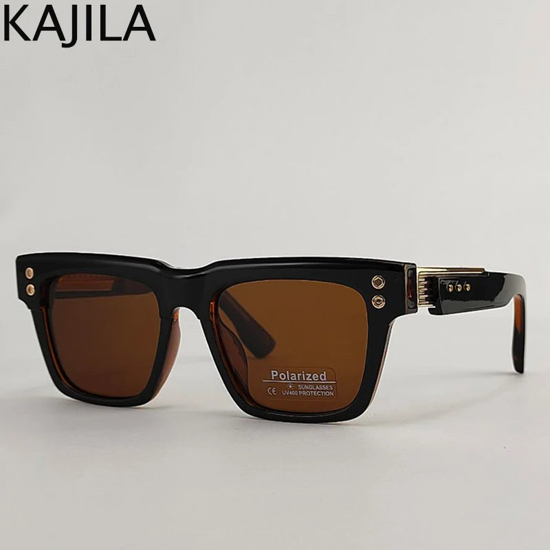 Gafas Polarizadas Clásicas Cuadradas Punk 2025 – UV400 Lentes Vintage Steampunk para Hombre