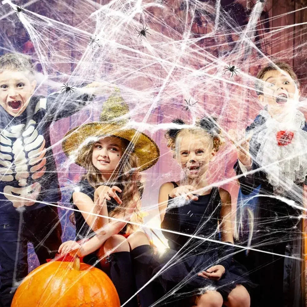 🕸️ Telaraña Artificial de Halloween – Decoración de Horror