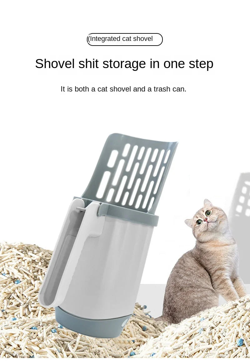 Pala para Arena de Gato con Bolsa Repuesto – Scoop Grande y Portátil para Limpieza Fácil