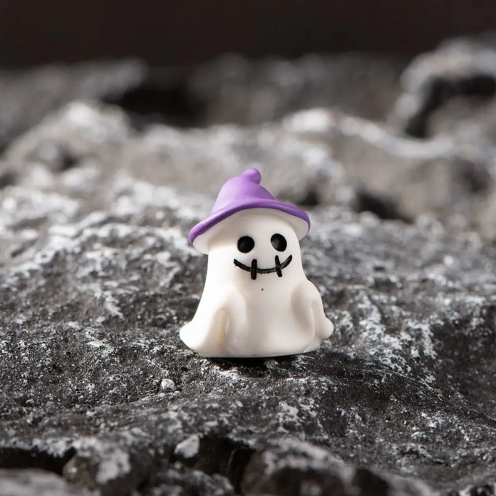 Figuritas de Halloween – Calabaza, Esqueleto y Fantasma en Resina | Miniaturas Decorativas para Fiesta y Hogar