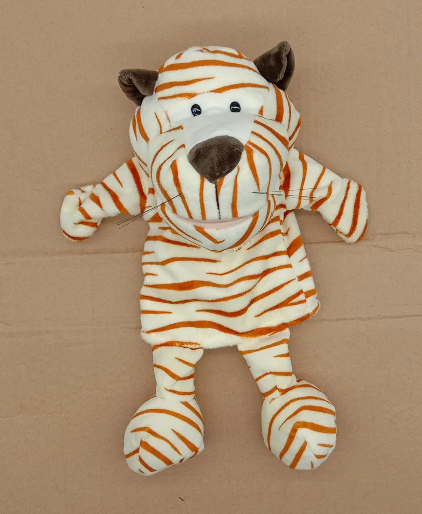 Marioneta de Peluche 35cm – Juguete de Mano de León, Elefante y Cerdito – Juego Padre-Hijo, Regalo de Cumpleaños para Niños