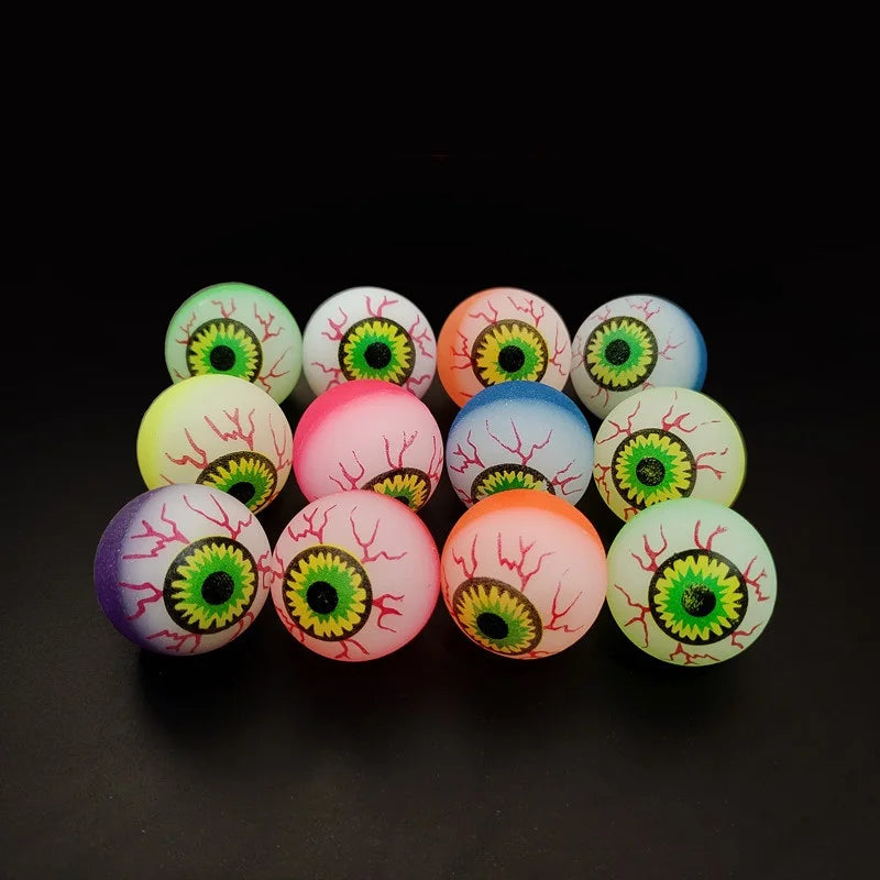 👁️ Pelotas Rebotadoras de Halloween – Ojos Luminiscentes