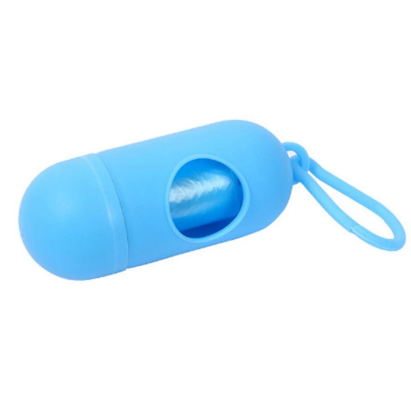 Dispensador Portátil de Bolsas para Popó – Diseño Tipo Cápsula con Gancho para Perros y Gatos