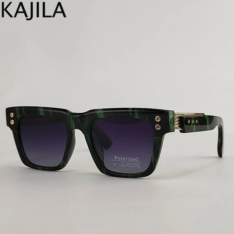 Gafas Polarizadas Clásicas Cuadradas Punk 2025 – UV400 Lentes Vintage Steampunk para Hombre