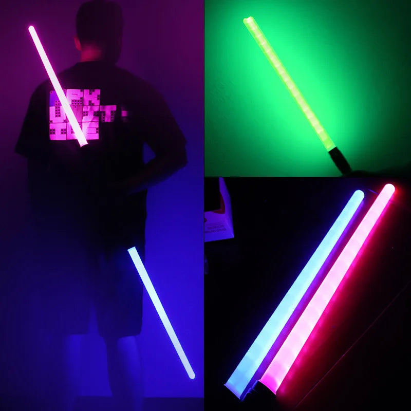 Sable Láser LED Doble – Espada Roja y Azul para Cosplay, Fiesta y Niños – Juguete Interactivo Flashing