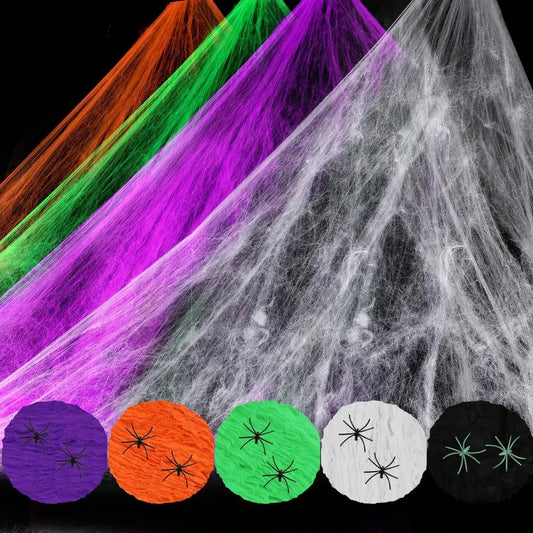 🕸️ Telaraña Artificial de Halloween – Decoración de Horror