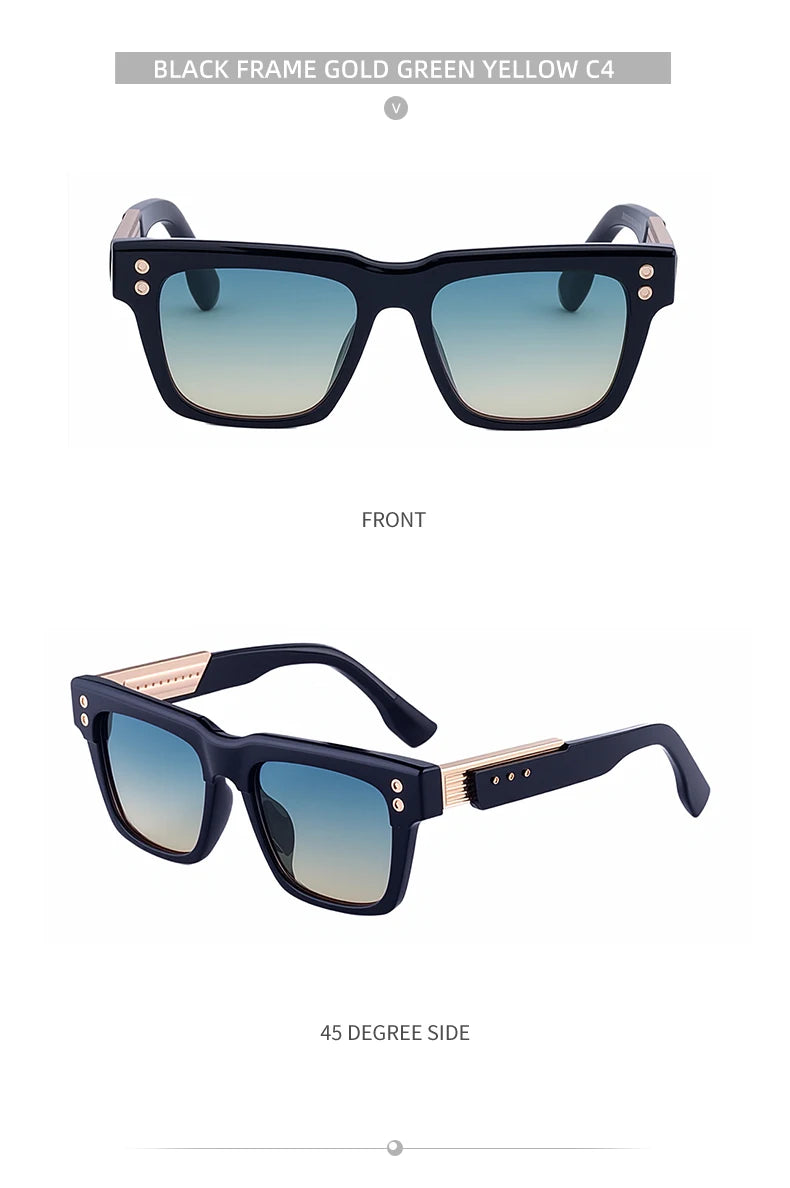 Gafas Polarizadas Clásicas Cuadradas Punk 2025 – UV400 Lentes Vintage Steampunk para Hombre