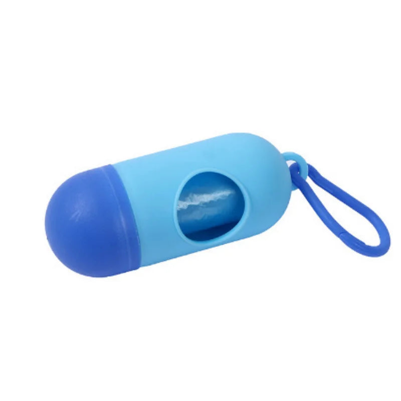Dispensador Portátil de Bolsas para Popó – Diseño Tipo Cápsula con Gancho para Perros y Gatos
