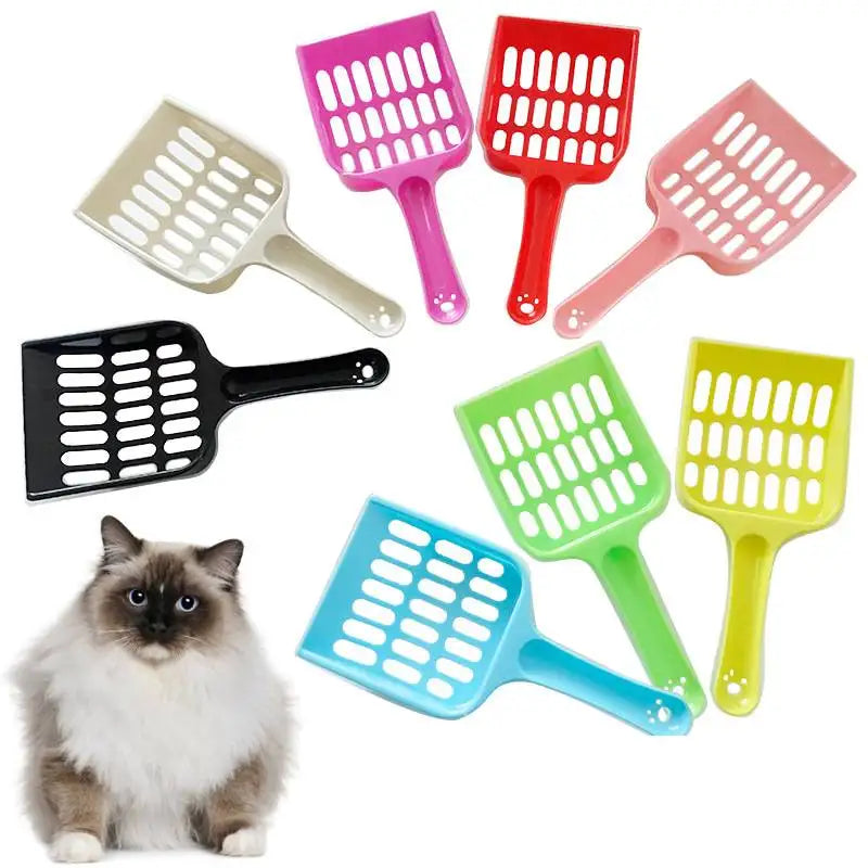 Pala Plástica para Arena de Mascotas – Herramienta para Limpieza de Caja de Gatos y Perros