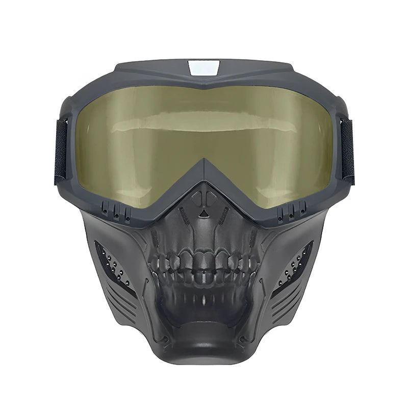 🏍️ Gafas y Mascarilla Táctica para Motocicleta – Anti-Viento y Resistente a Impactos