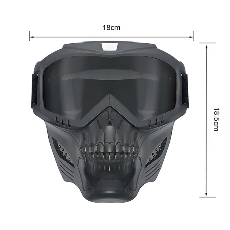 🏍️ Gafas y Mascarilla Táctica para Motocicleta – Anti-Viento y Resistente a Impactos