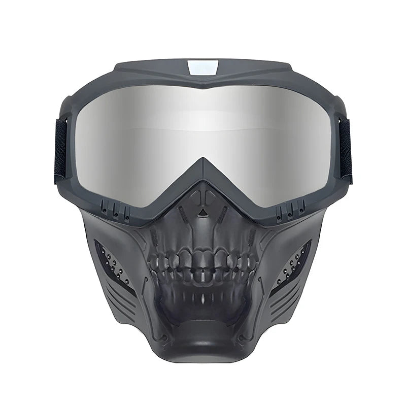 🏍️ Gafas y Mascarilla Táctica para Motocicleta – Anti-Viento y Resistente a Impactos