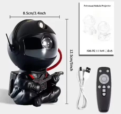 Lámpara Proyector Astronauta Galaxia – Luz Nocturna LED con Nebulosa y Estrellas para Dormitorio o Regalo Infantil
