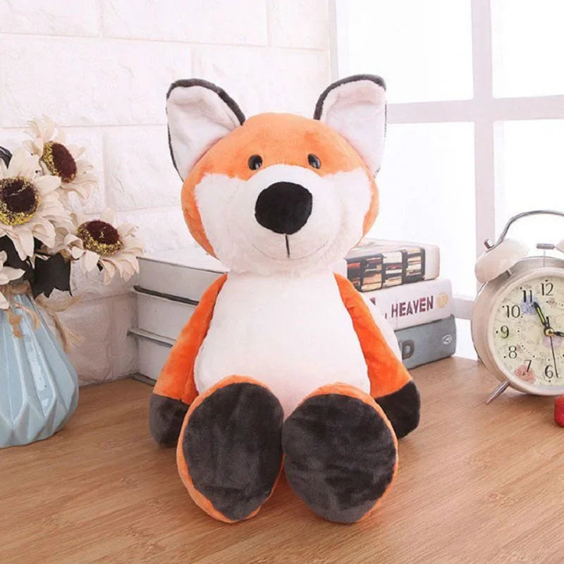 Peluches Kawaii de Animales de la Jungla 25cm – Juguetes de Selva: Perro, Cebra, Elefante, León, Zorro y Jirafa – Regalo de Cumpleaños para Niños