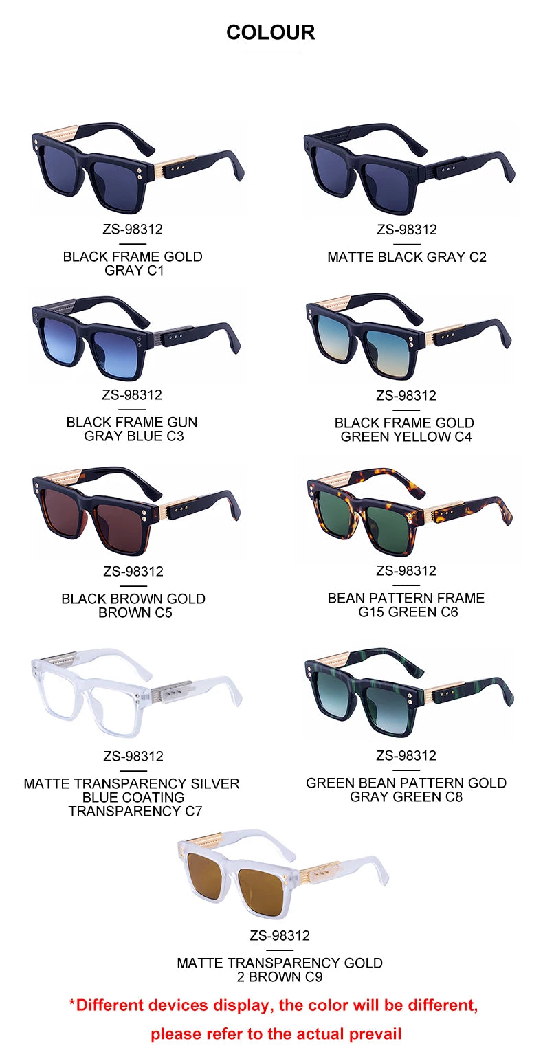 Gafas Polarizadas Clásicas Cuadradas Punk 2025 – UV400 Lentes Vintage Steampunk para Hombre