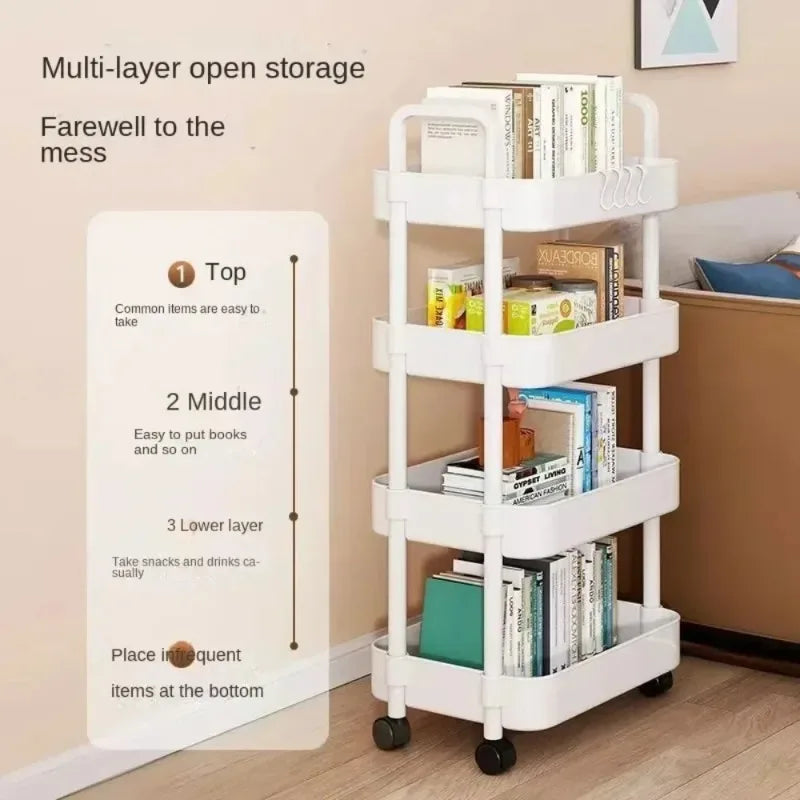Carrito de Almacenamiento Multiusos 5 Niveles con Ruedas – Organizador para Cocina, Baño y Hogar