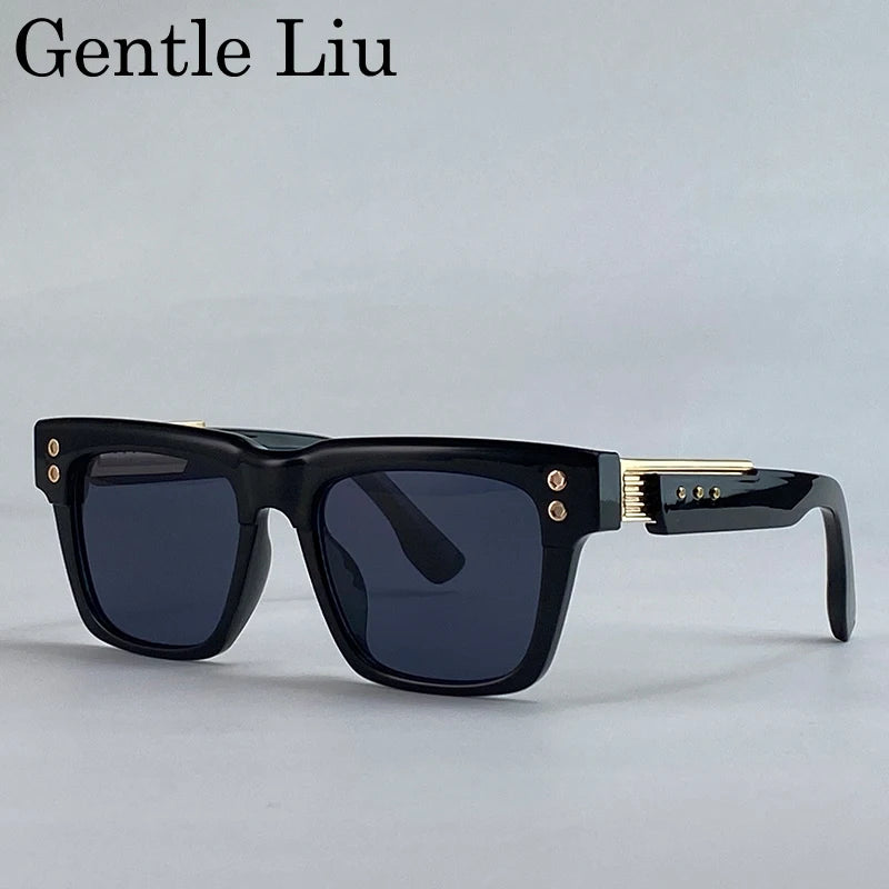 Gafas Polarizadas Clásicas Cuadradas Punk 2025 – UV400 Lentes Vintage Steampunk para Hombre