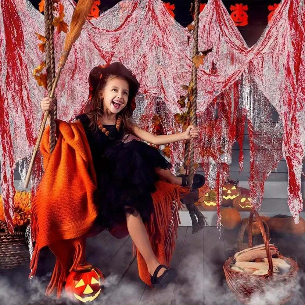 🩸 Tela Sanguinolenta de Halloween – Decoración de Horror