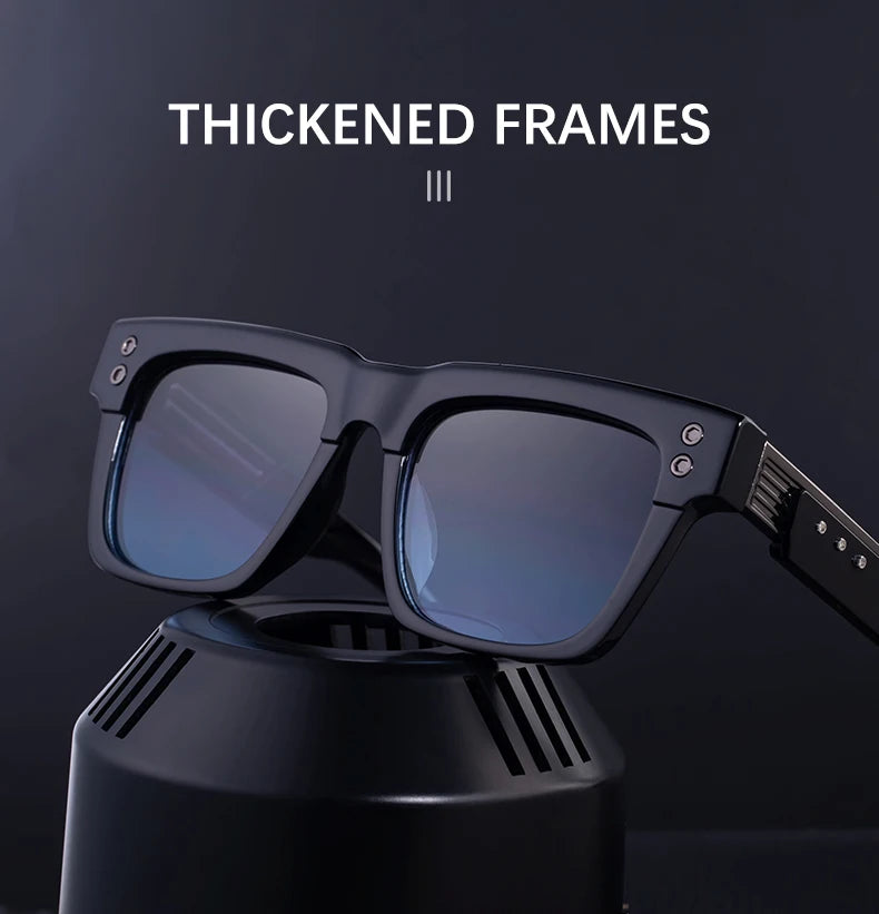 Gafas Polarizadas Clásicas Cuadradas Punk 2025 – UV400 Lentes Vintage Steampunk para Hombre