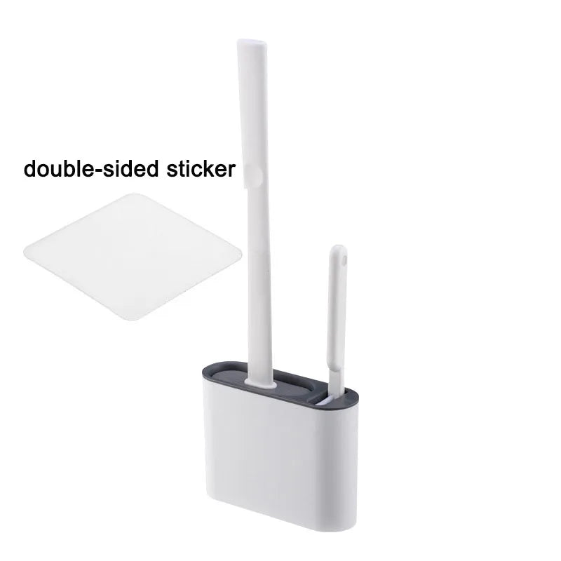 Cepillo de Baño Colgante con Soporte – Cerdas Suaves de Silicona y Mango Largo Antideslizante