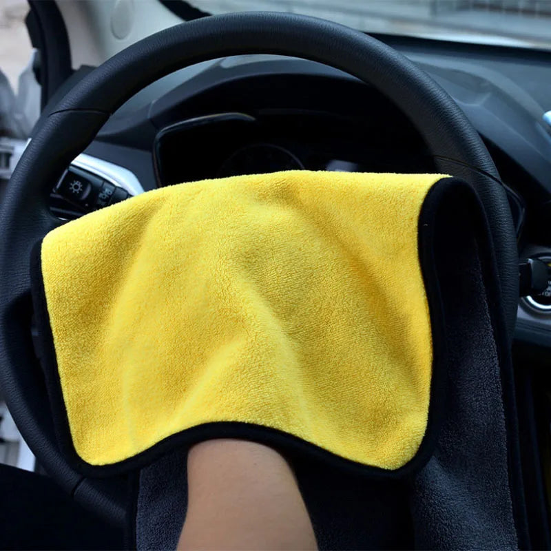 Toalla de Microfibra para Auto – Súper Absorbente, Suave, Profesional para Secado y Detallado