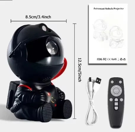 Lámpara Proyector Astronauta Galaxia – Luz Nocturna LED con Nebulosa y Estrellas para Dormitorio o Regalo Infantil