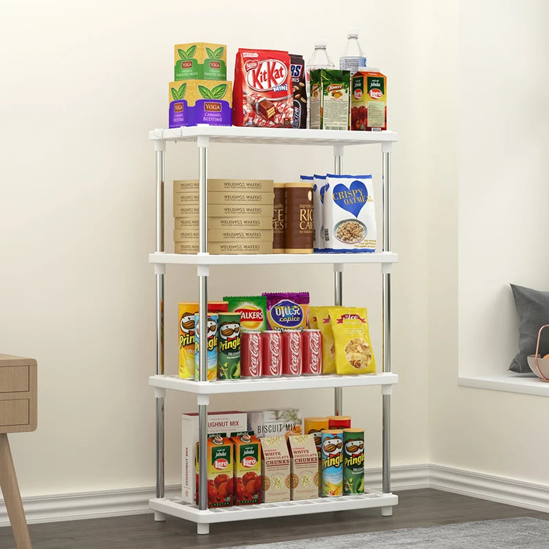 Estante Multifuncional de 4 Niveles – Organizador de Piso para Baño, Cocina y Sala