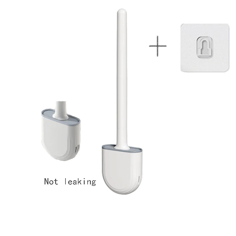 Cepillo de Baño Colgante con Soporte – Cerdas Suaves de Silicona y Mango Largo Antideslizante