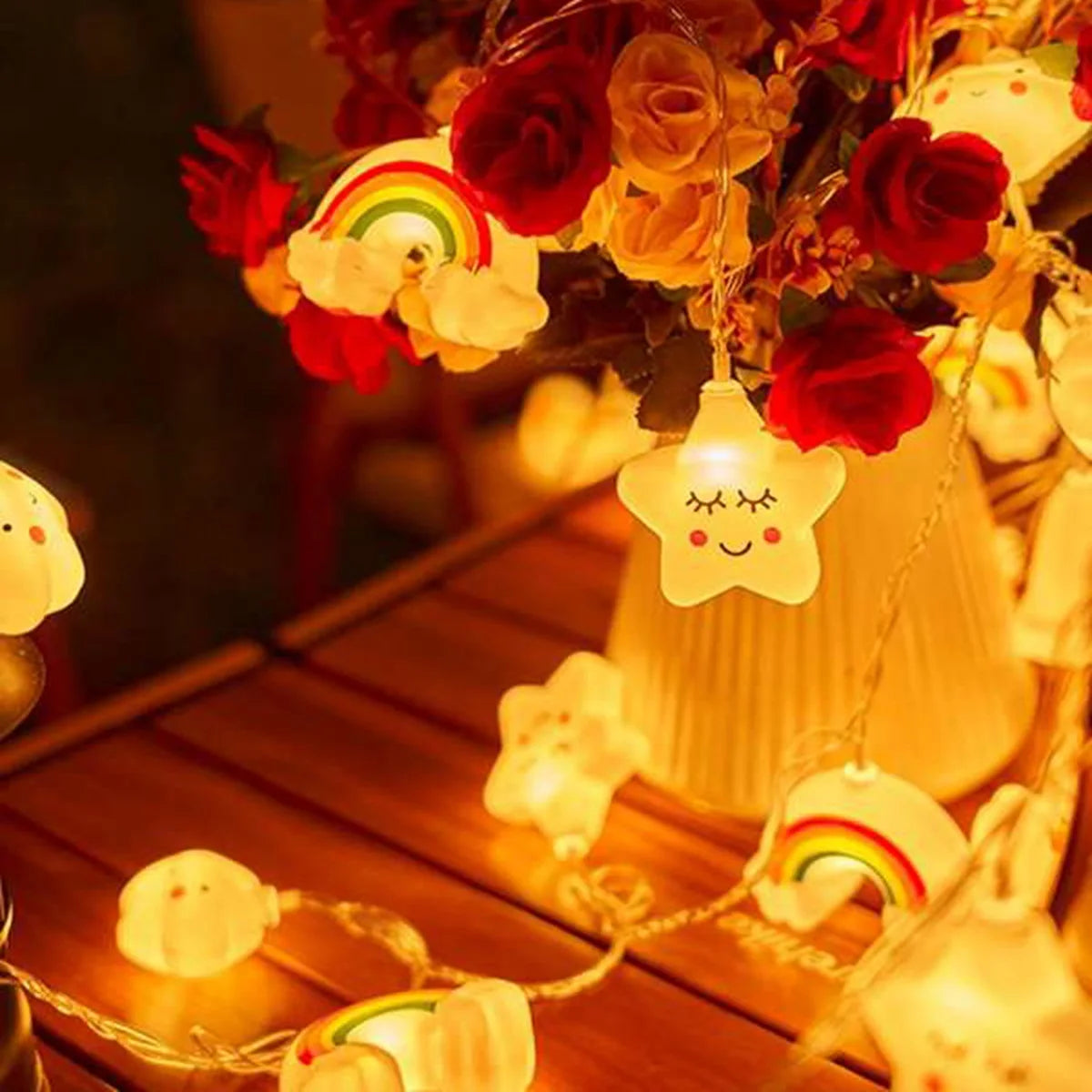 🌈✨ Luces LED Decorativas Arcoíris, Estrella y Nube – 1 Pack