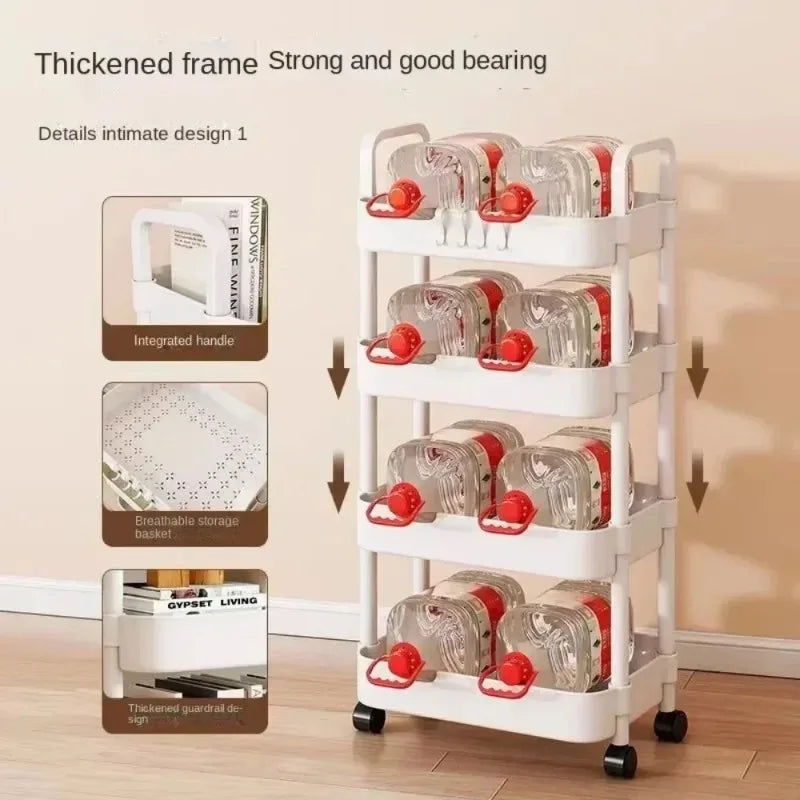 Carrito de Almacenamiento Multiusos 5 Niveles con Ruedas – Organizador para Cocina, Baño y Hogar